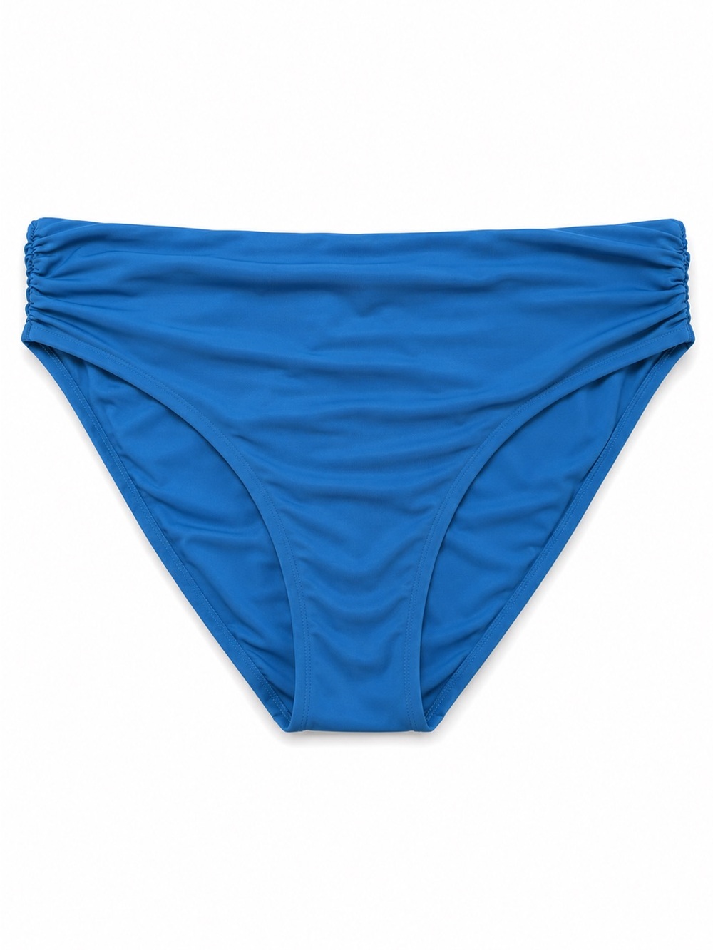 NWT Kenneth Cole Shirred Hipster Bikini Bottom Ocean Blue M
